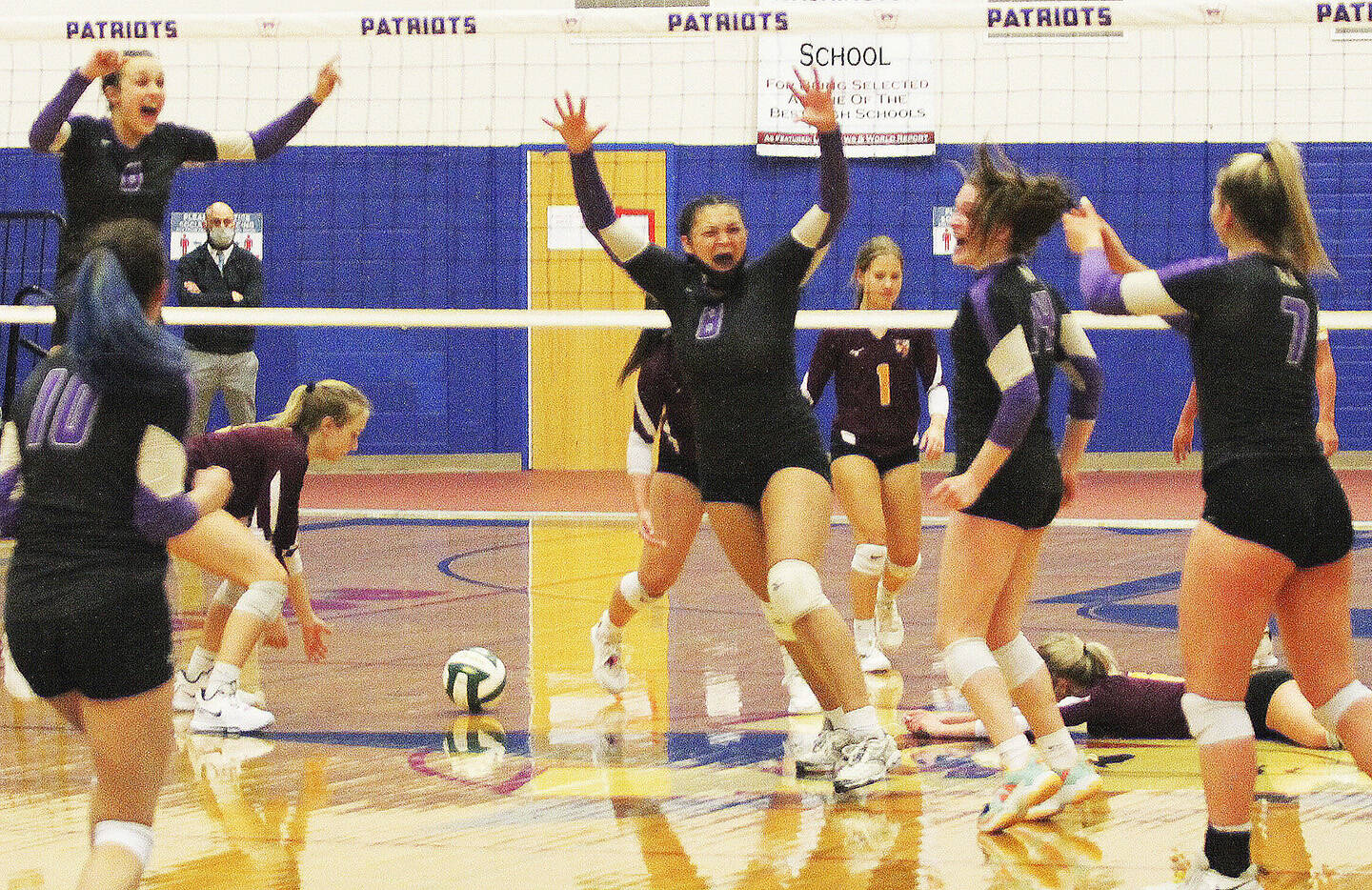 The moment North Kitsap realized it had won and would advance to state. Steve Powell/North Kitsap Herald photos