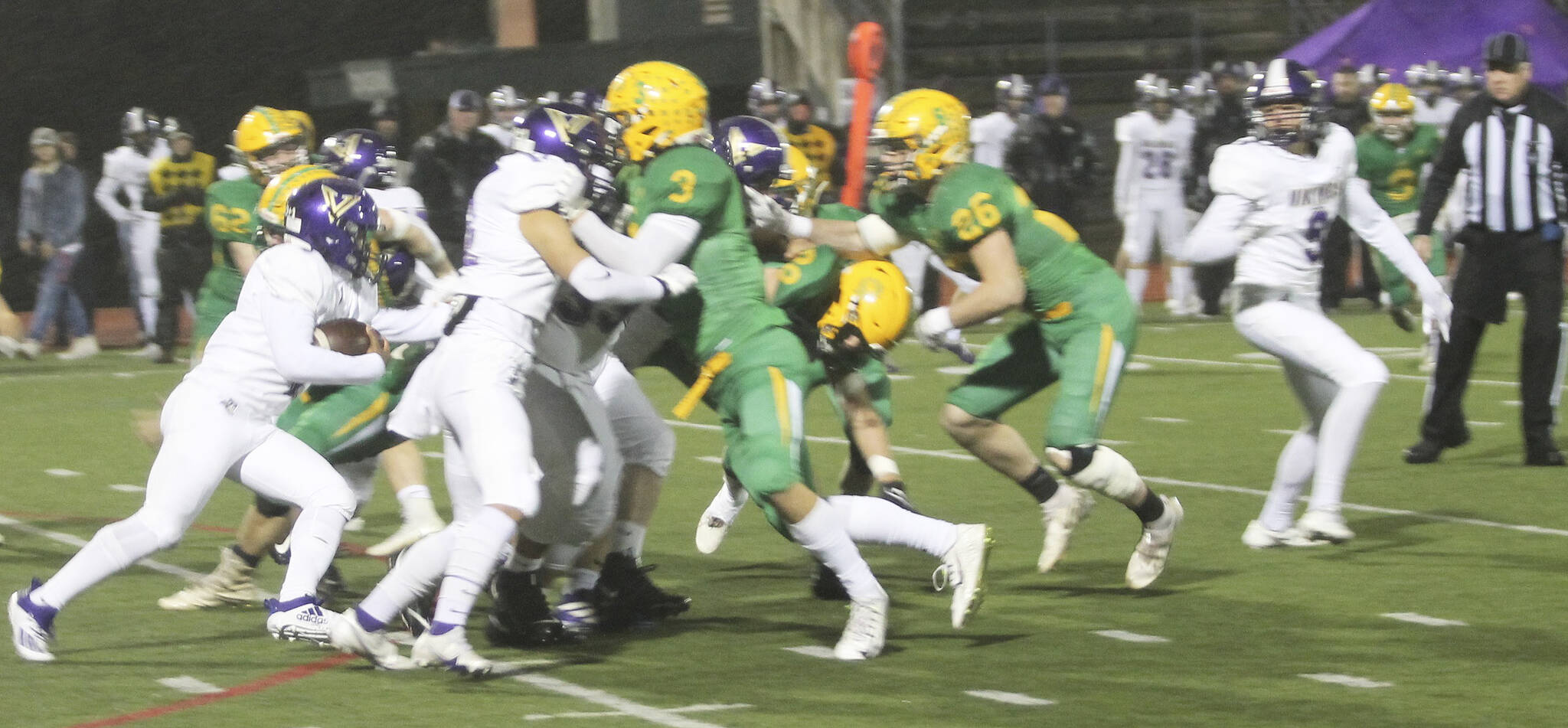 The Viking rushing attack was effective most of the game.