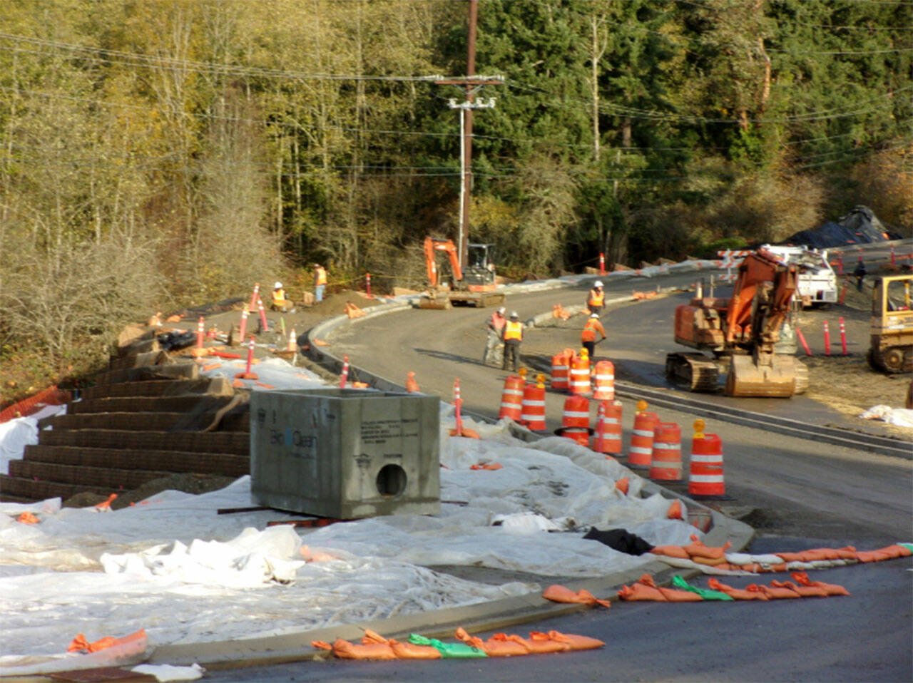 Safety continues to be a concern at the Highway 305/Johnson Parkway roundabout construction project, where four vehicle-injury collisions have occurred since June. Courtesy photo