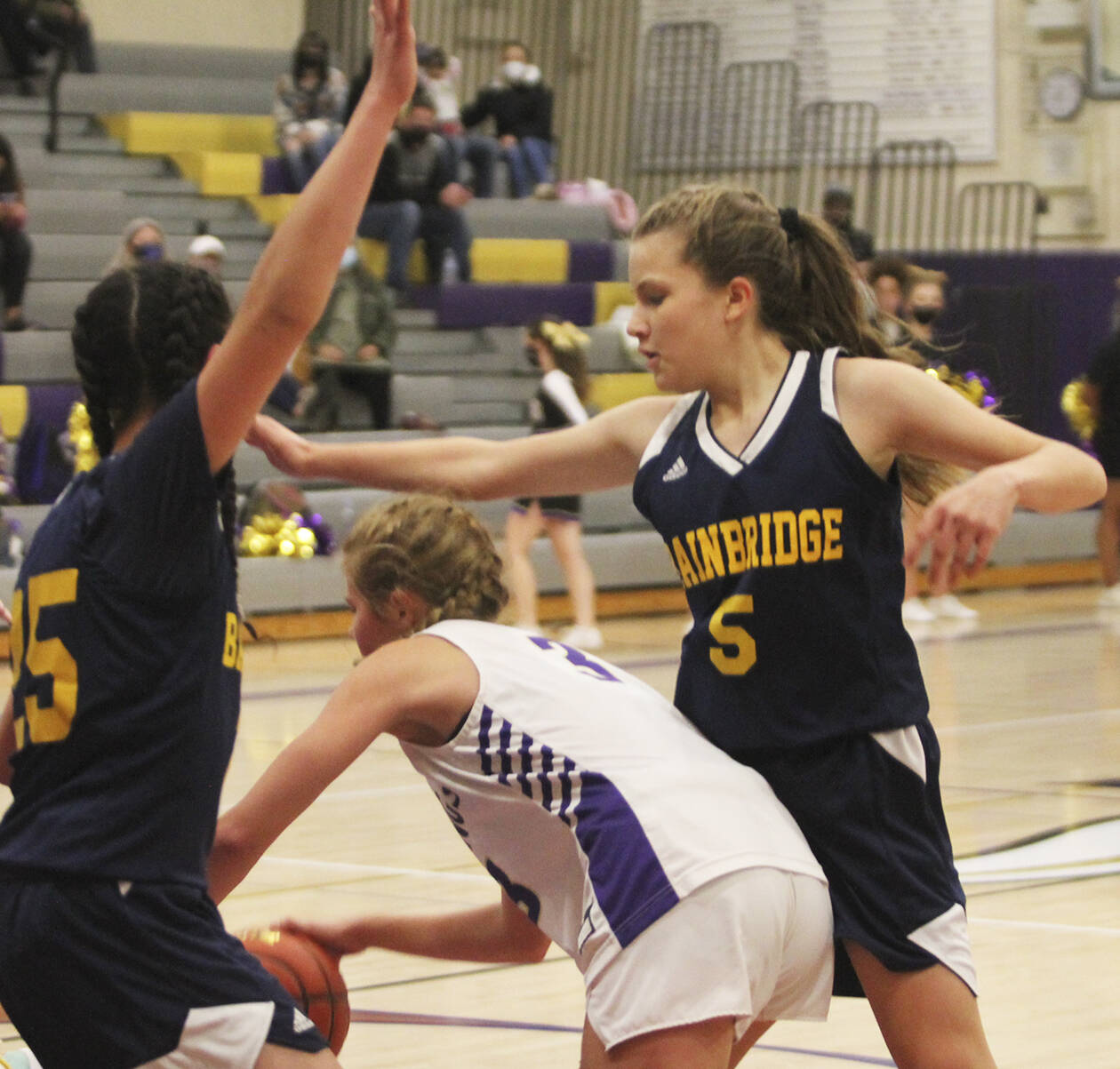 Evelyn Beers makes a move to the bucket. North Kitsap’s girls started district play this week.