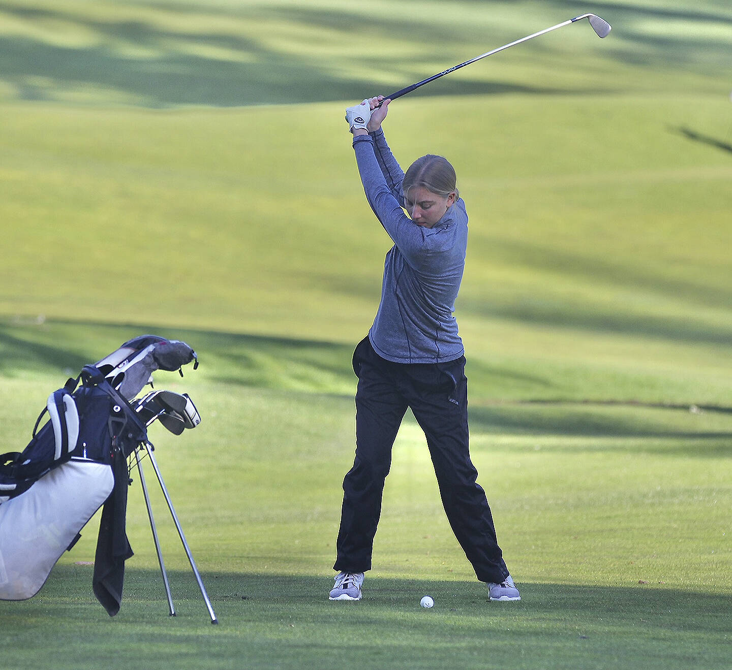 Junior captain Elise Walters was the medalist for Bainbridge in the match against Sequim. Lucy Rector/Courtesy Photos