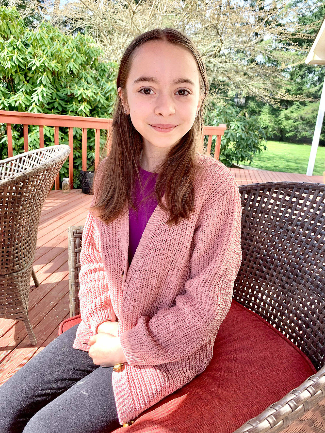 Fifth-grader Alyssa Kusherets mixes her love of acting with a desire to have a career in the world of space, possibly working for NASA. (Bob Smith | Kitsap News Group)