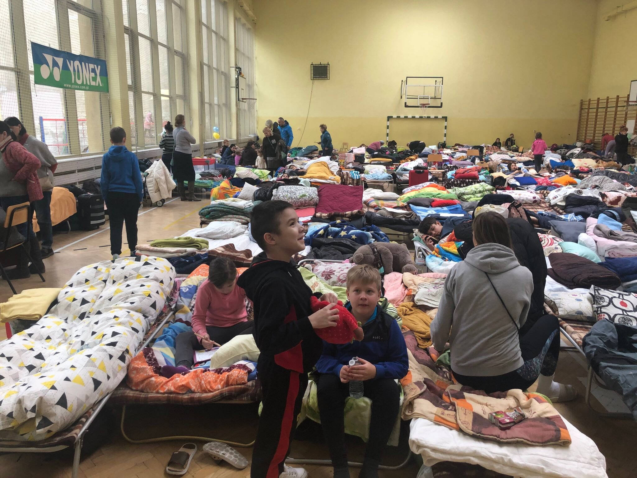 Courtesy Photo
Children are seen in a refugee center in Poland.