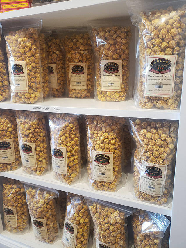 Poulsbo Candy Shoppe also makes its own caramel corn.