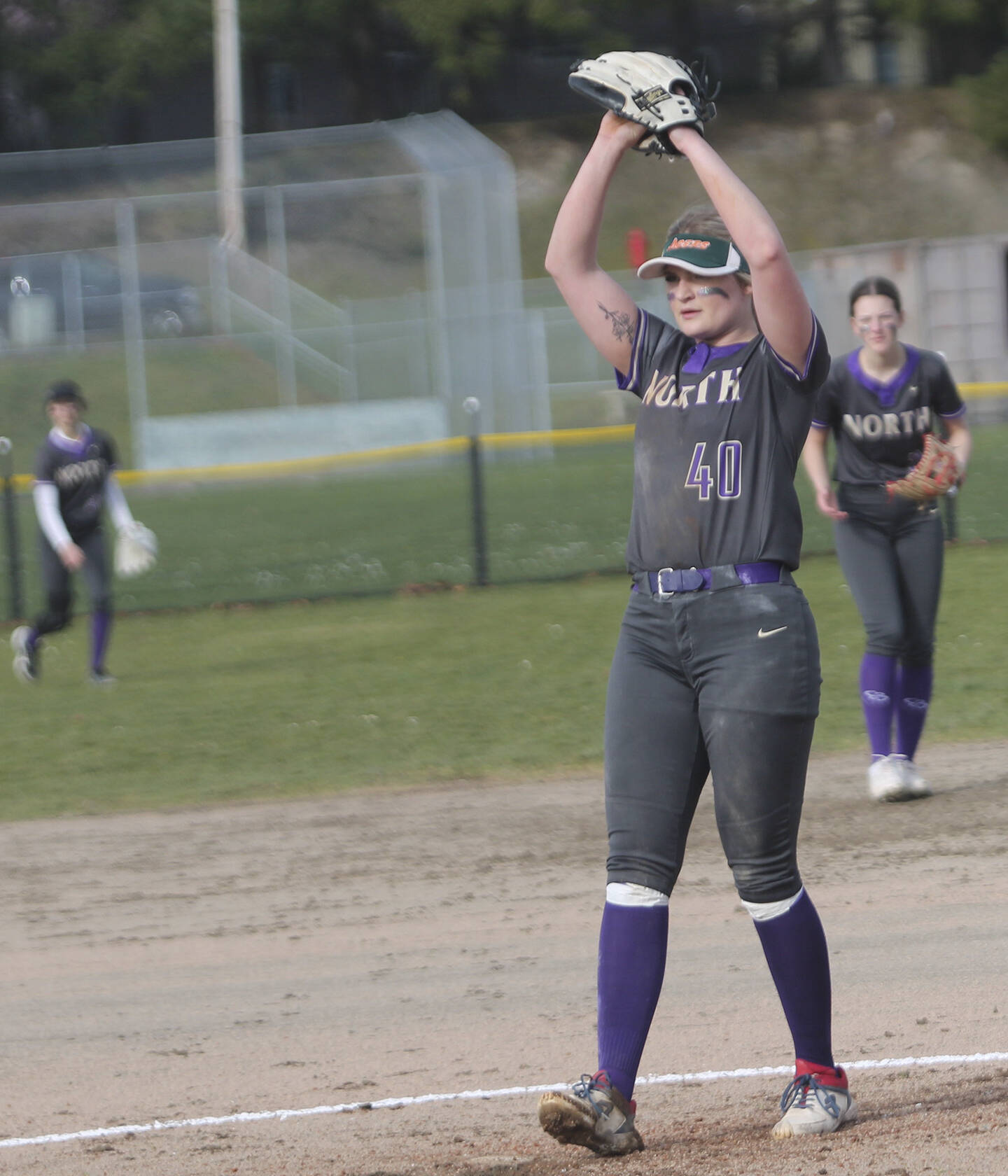 Makayla Stockman winds up to pitch for the Vikings. Steve Powell/File Photos