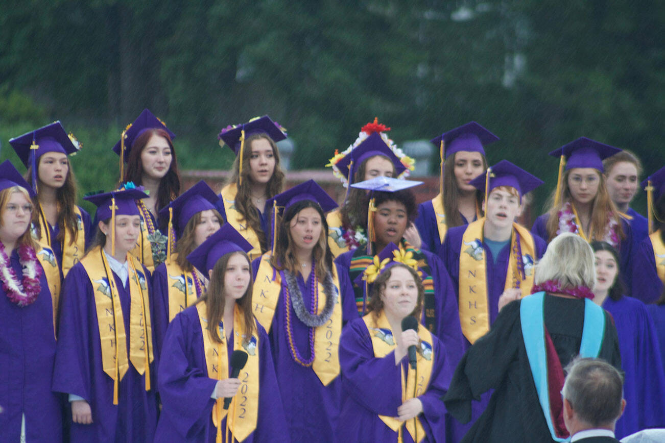 North Kitsap High School's choir performed at the graduationled by longtime choir director Sylvia Cauter, who is retiring.