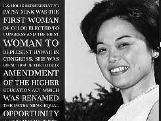Rep. Patsy T. Mink of Hawaii wrote much of Title IX.