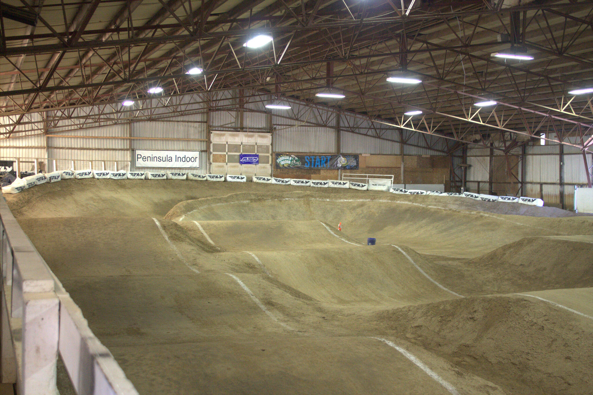 A shot of the layout of the track.