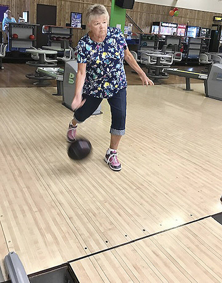 Sandi Shepherd hopes to bowl a 200 game this year, but she averages about half that.