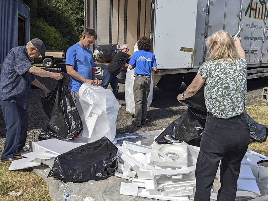 Poulsbo groups worked together to recycle Styrofoam in an environmentally friendly way. Courtesy Photo