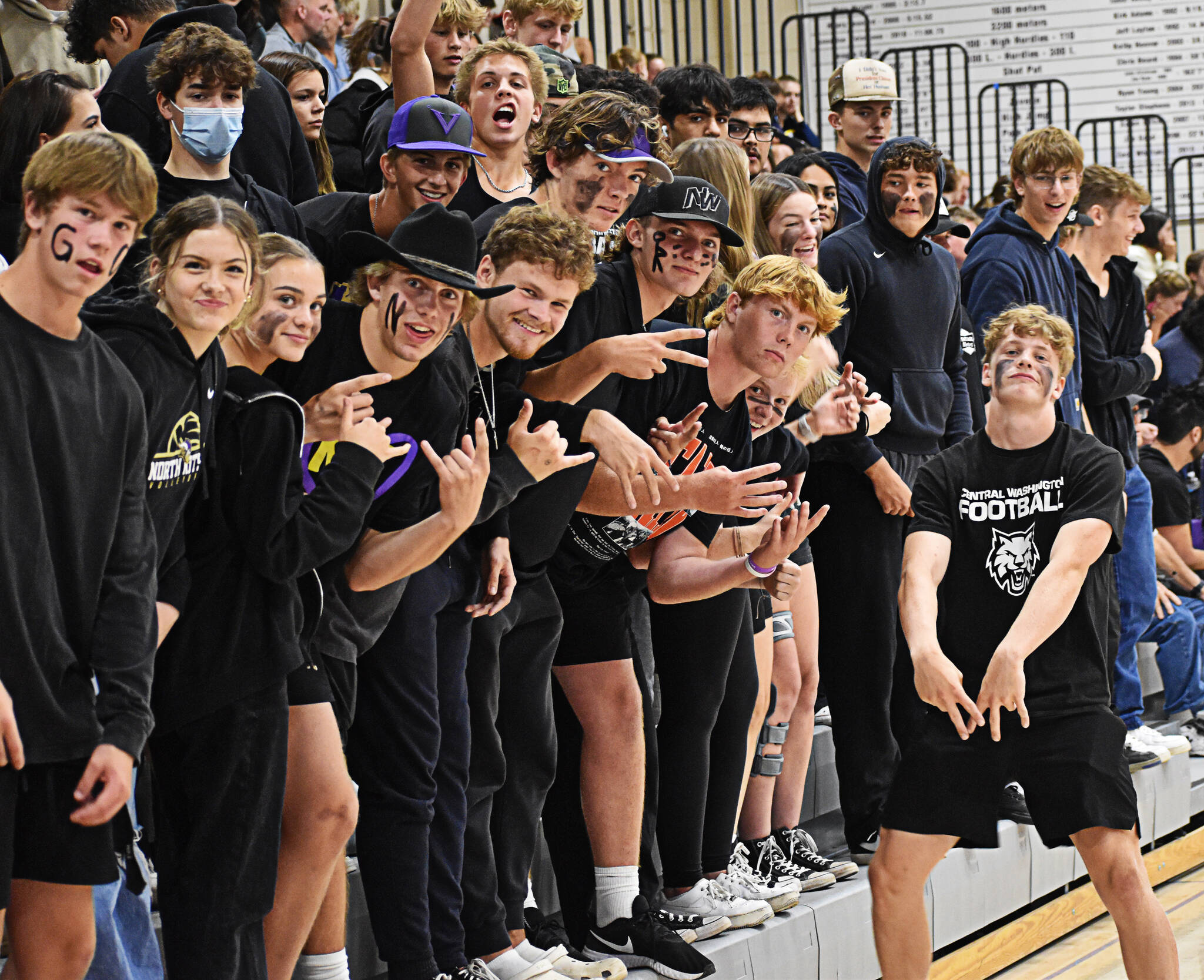 North Kitsap’s student section showed up for the rivalry between the Vikings and Bainbridge Spartans.