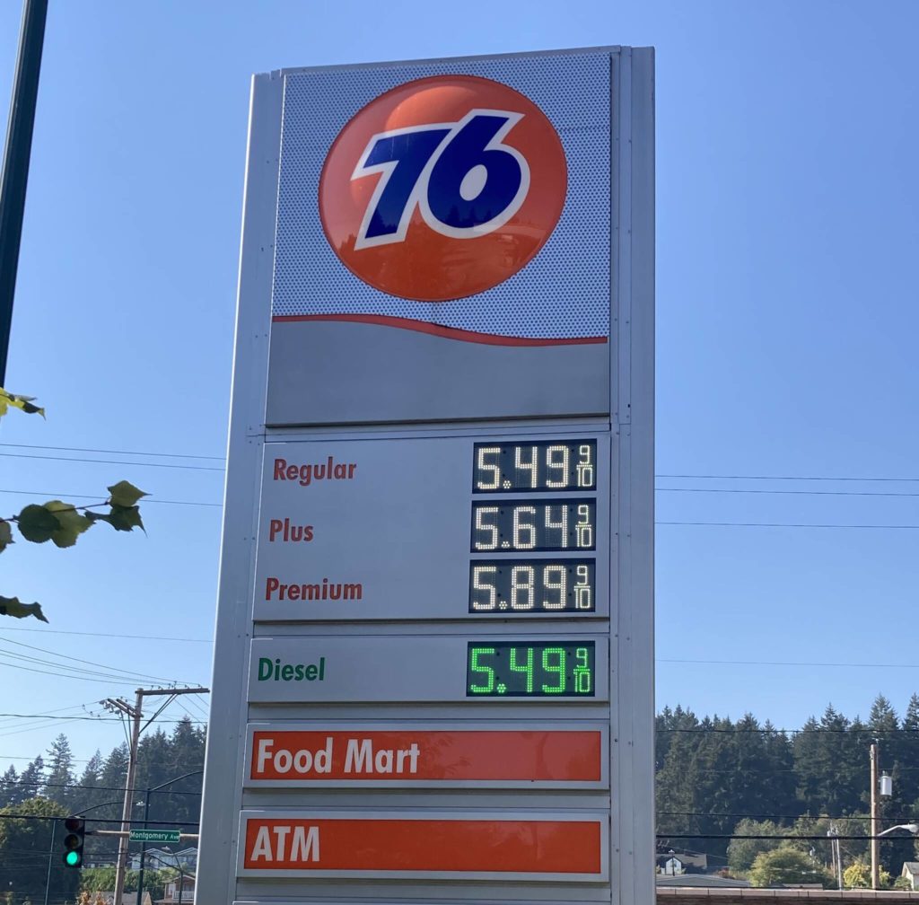 Gas prices swing back up again in Kitsap Kitsap Daily News
