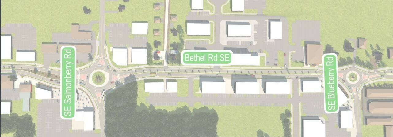 A map of the project shows where the newest planned roundabouts will be constructed. Courtesy Image