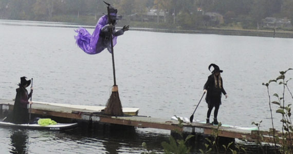 Apparently these witches couldn't get their brooms to work as they arrived by paddle board at the northern entrance to Eagle Harbor. Apparently they didn't know what day it was either because they arrived early for Halloween. Watch out for them as they may be embarrassed about this and take it out on unsuspecting children Monday night.