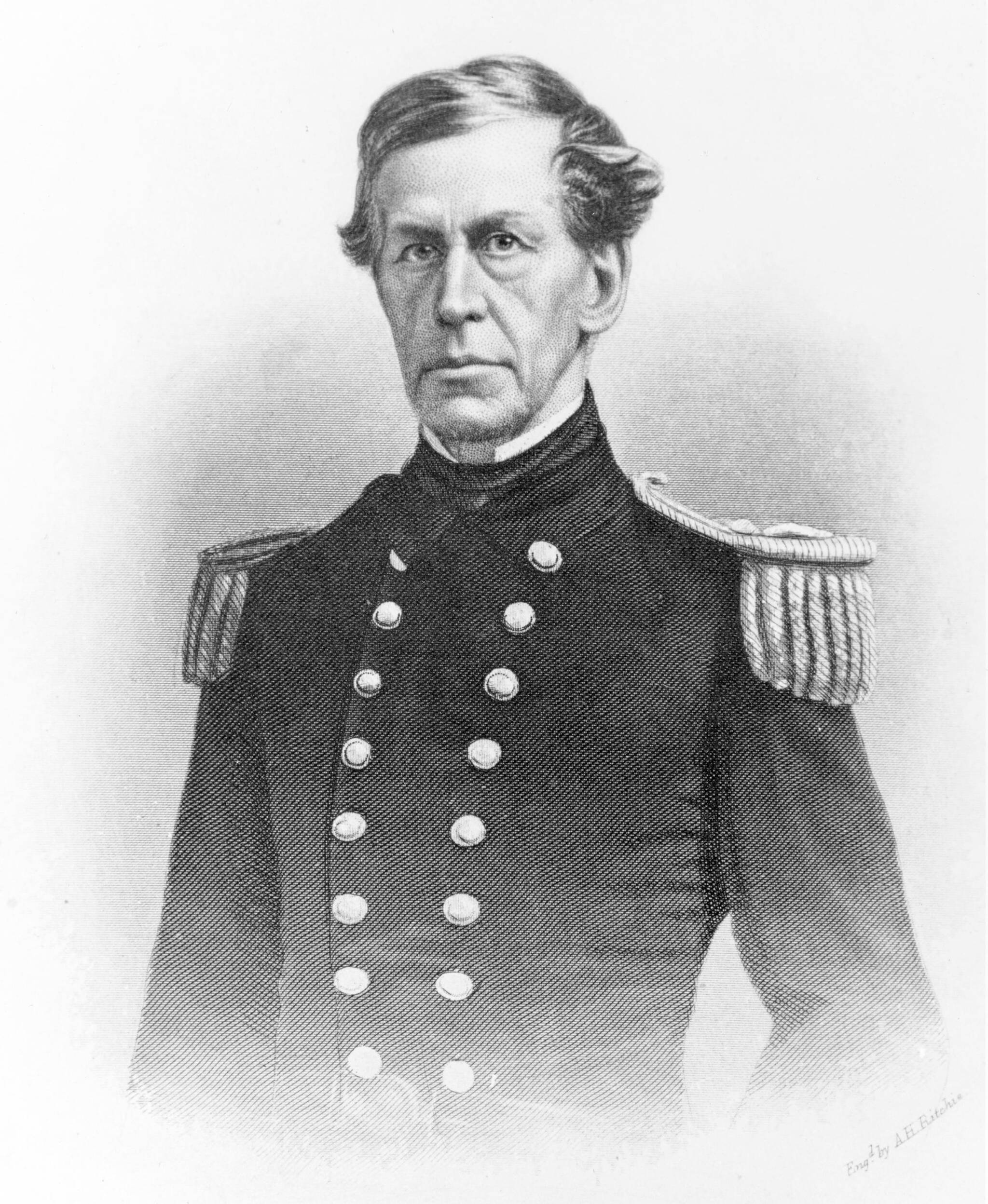 U.S. Navy Capt. Charles Wilkes. Image engraved by A.H. Ritchie. Courtesy Naval History and Heritage command.