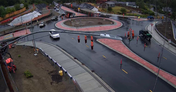 An overhead view of the Johnson Parkway roundabout near Poulsbo. Courtesy Photo