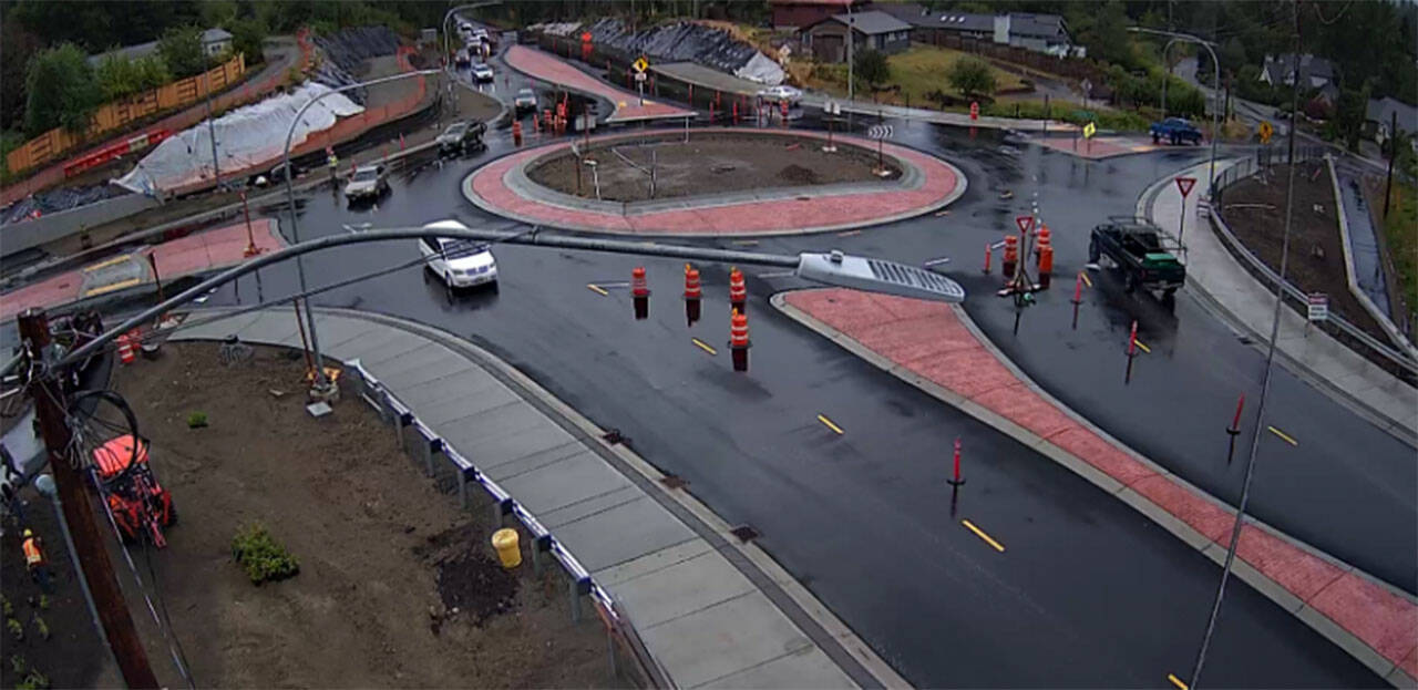 An overhead view of the Johnson Parkway roundabout near Poulsbo. Courtesy Photo