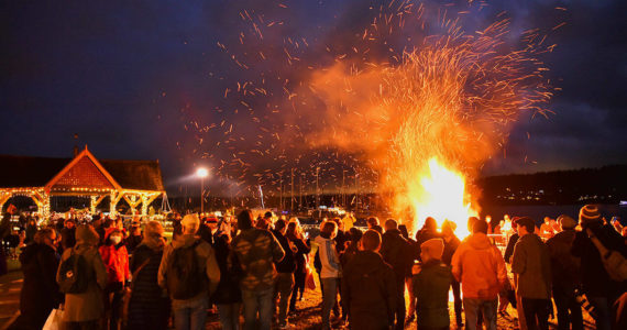 The bonfire at Julefest in 2021. File Photos