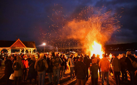 The bonfire at Julefest in 2021. File Photos