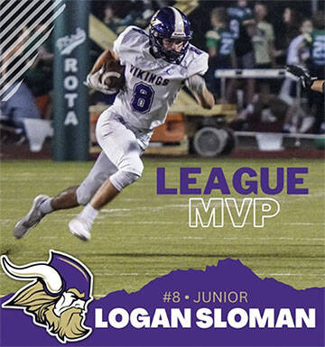 Viking Logan Sloman is the league MVP. Courtesy Photo