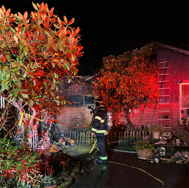 A rental home near Kingston suffered significant damage from fire Nov. 28. Courtesy Photo