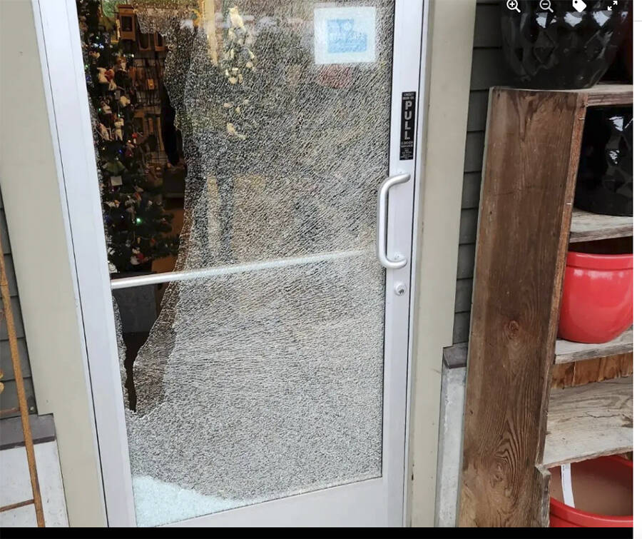 A door was smashed. Courtesy Photos