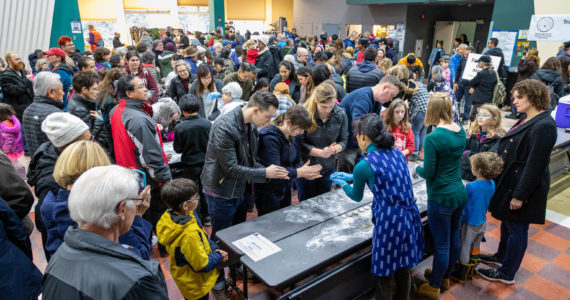 Guests wait their turn to make mochi to eat and welcome the New Year. Jim Reitz Courtesy Photos