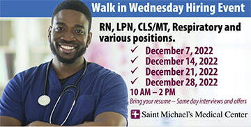 St. Michael is running ads like this one to try to attract new employees to the hospital.