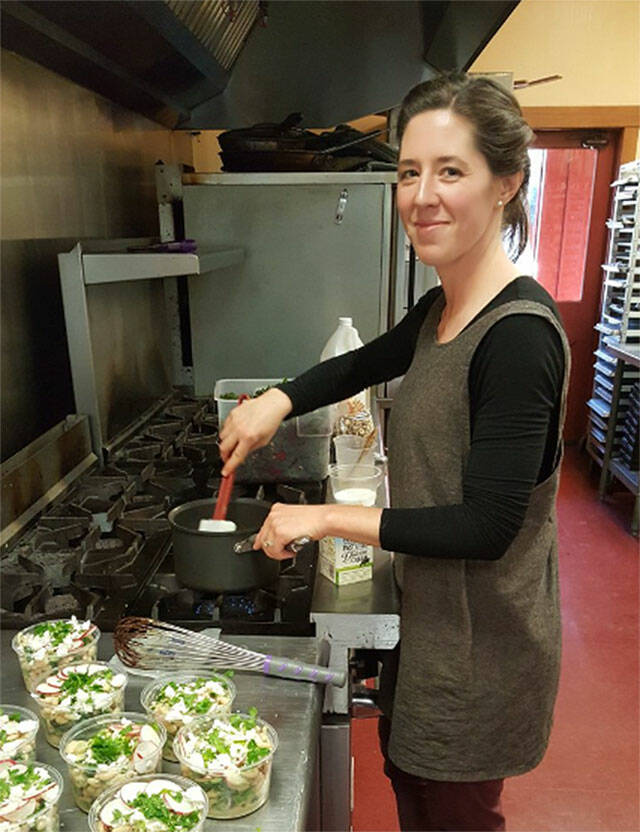 Oxalis Kitchen owner Darice Grass works in the kitchen. Courtesy Photos
