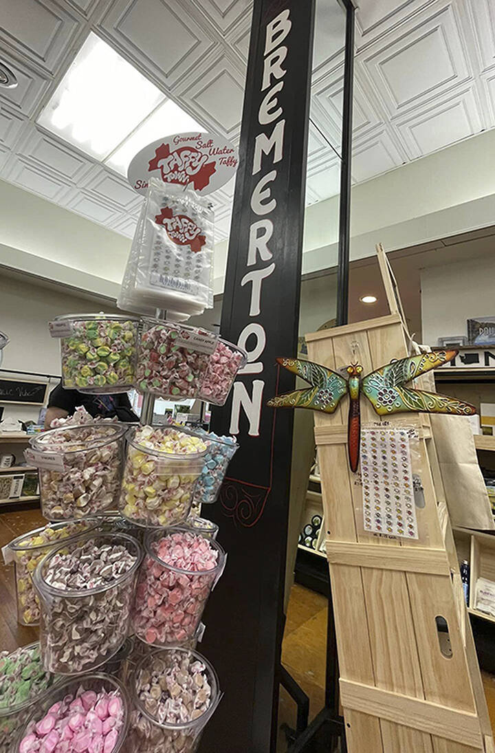 A display at the store shows items made in Bremerton. Courtesy Photo