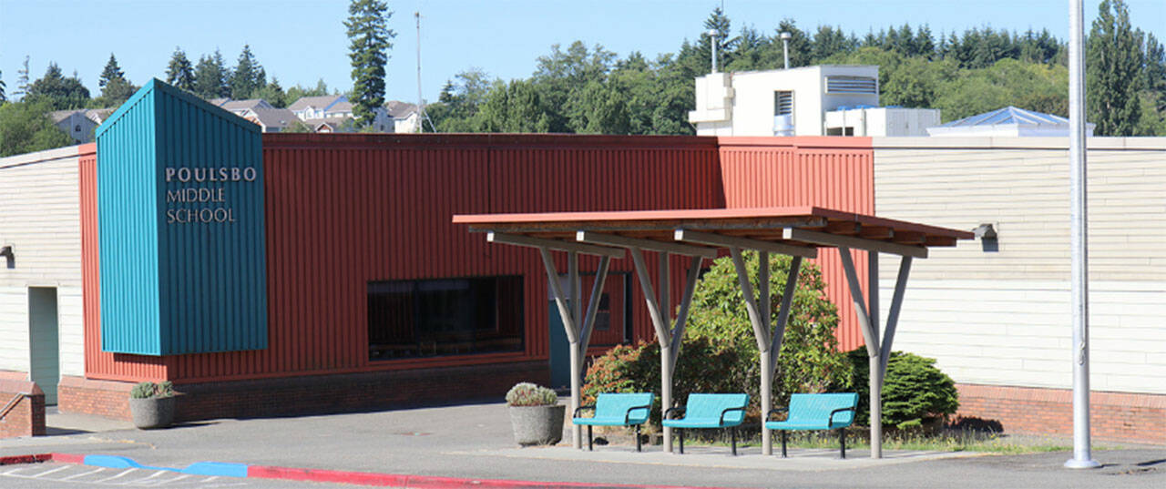 Poulsbo Middle School is one of four schools NKSD is recommending be closed to new transfer requests next school year. Courtesy Photo