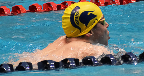 Spartan Thomas Witty leads the Spartans to third place overall. Nicholas Zeller-Singh/Kitsap News Group Photos