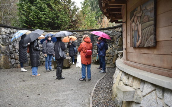 A group of museum curators from Ukraine visited the Japanese American Exclusion Memorial March 4 to learn about how Bainbridge Island is telling a difficult history. Nancy Treder/Kitsap News Group photos