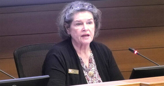 City of Poulsbo courtesy photo
Poulsbo Mayor Becky Erickson gives the State of the City address at the March 8 City Council meeting.