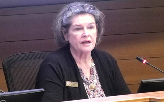 City of Poulsbo courtesy photo
Poulsbo Mayor Becky Erickson gives the State of the City address at the March 8 City Council meeting.
