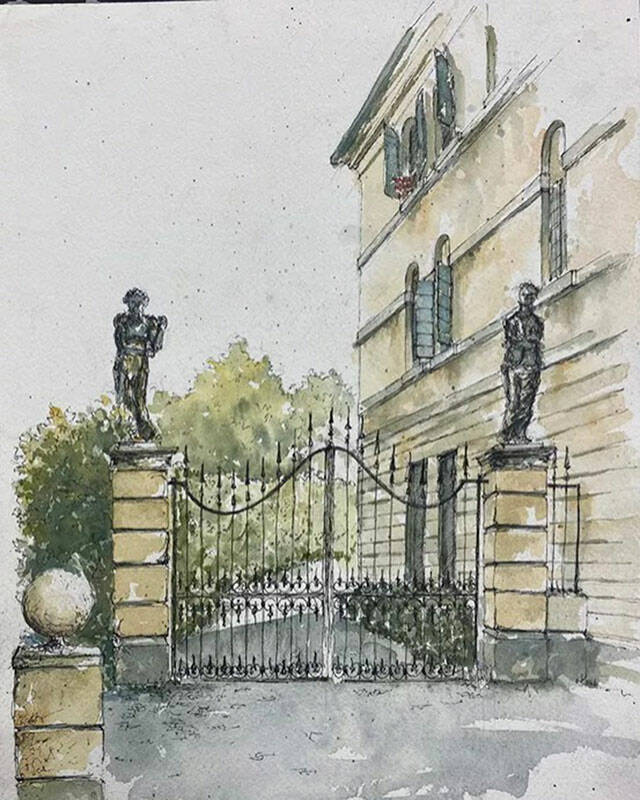 Kingston High School student Noah Walter’s watercolor and pen drawing titled ‘Castelvecchio’ is moving on to the state awards show. He also received a $2,000 scholarship from Central Washington University. Noah Walter courtesy photo