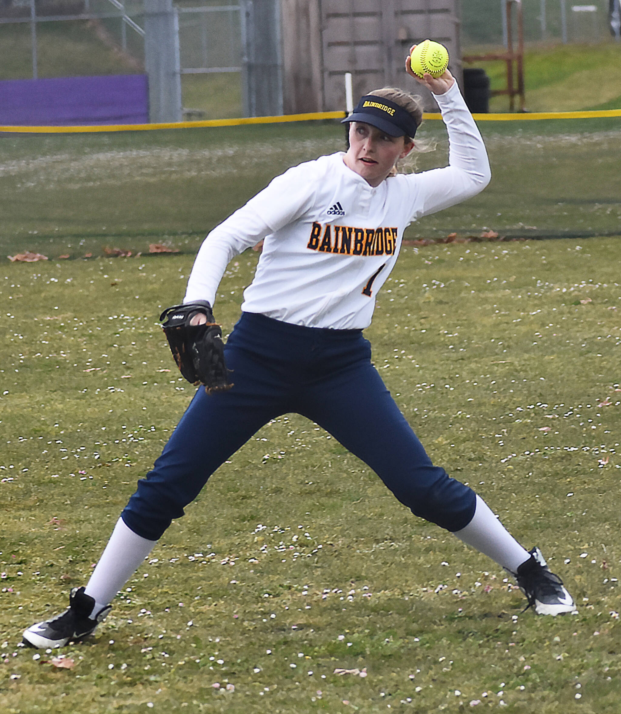 Spartans Abigail Peterson rifles the ball to the infield.