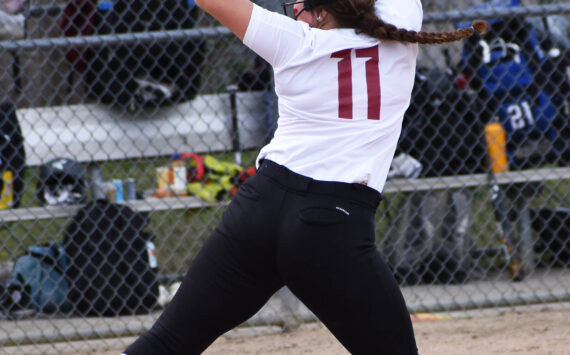 Kingston’s Jayla Moon dominates on the mound with 10 strikeouts and zero runs against Bainbridge.