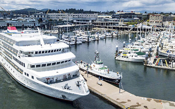 A cruise ship at a dock in Bremerton. Port of Bremerton courtesy photo