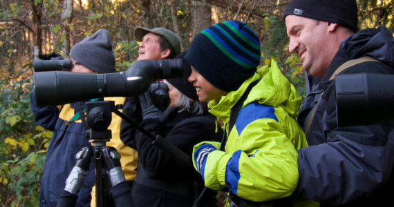 Vince Tatro and father Chris Tatro with Brad Waggoner during the Kitsap Audubon Christmas Bird Count. Don Willott courtesy photo