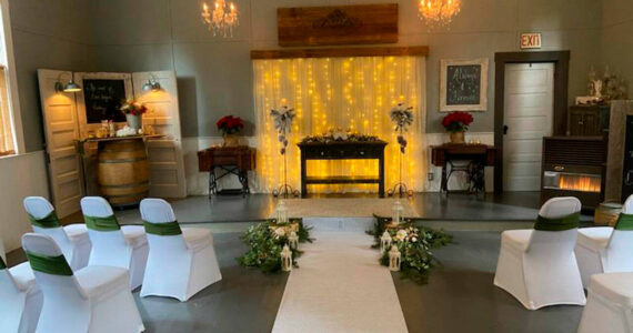 The interior of the chapel set up for a wedding. Shelley Nell courtesy photos
