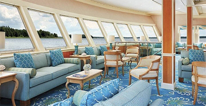 A look at a common area inside the cruise ship.