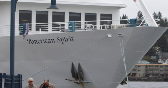 Some folks disembark from the Spirit after it docks in Bremerton last week. Elisha Meyer/Kitsap News Group Photos