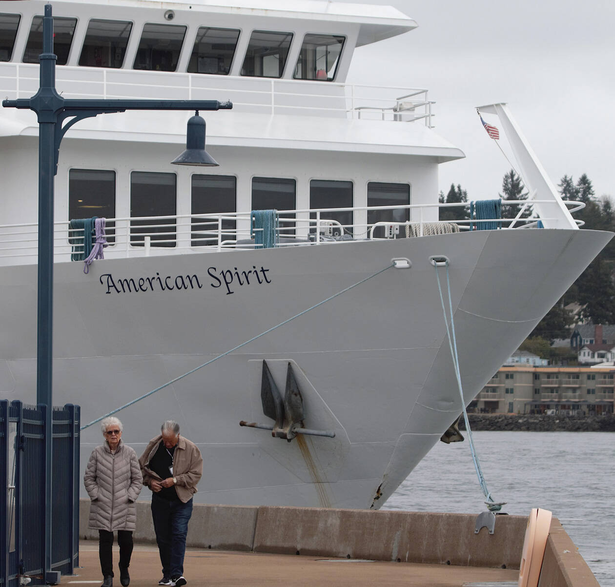 Some folks disembark from the Spirit after it docks in Bremerton last week. Elisha Meyer/Kitsap News Group Photos