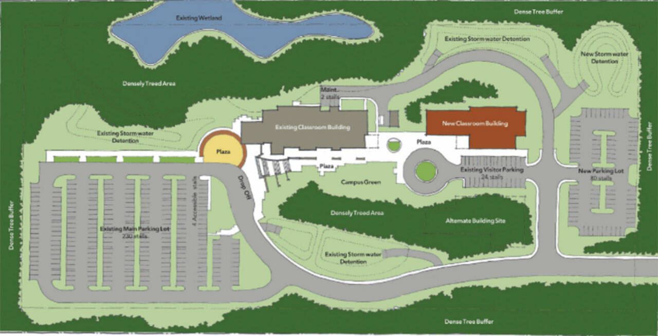 A map of what Olympic College's Health Sciences campus in Poulsbo would look like. OC courtesy image