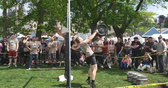 The strong-man competition during Viking Fest in 2019. File photos