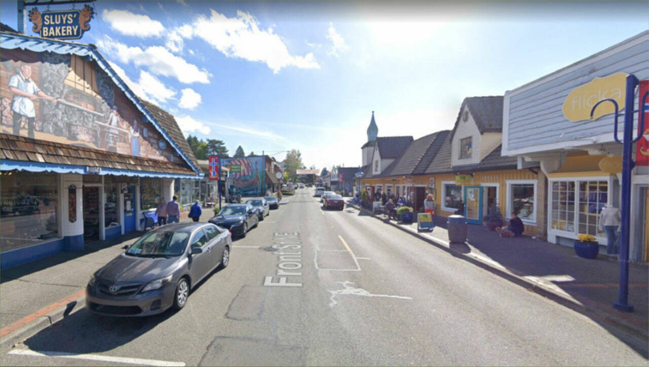 It is often difficult to find a parking spot in downtown Poulsbo, especially when the weather’s nice. City of Poulsbo courtesy photo