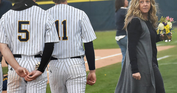 Nicholas Zeller-Singh/Kitsap News Group
Amanda Horn and the Biddle family were honored at the BHS senior day on May 1.