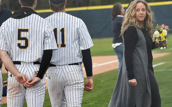 Nicholas Zeller-Singh/Kitsap News Group
Amanda Horn and the Biddle family were honored at the BHS senior day on May 1.