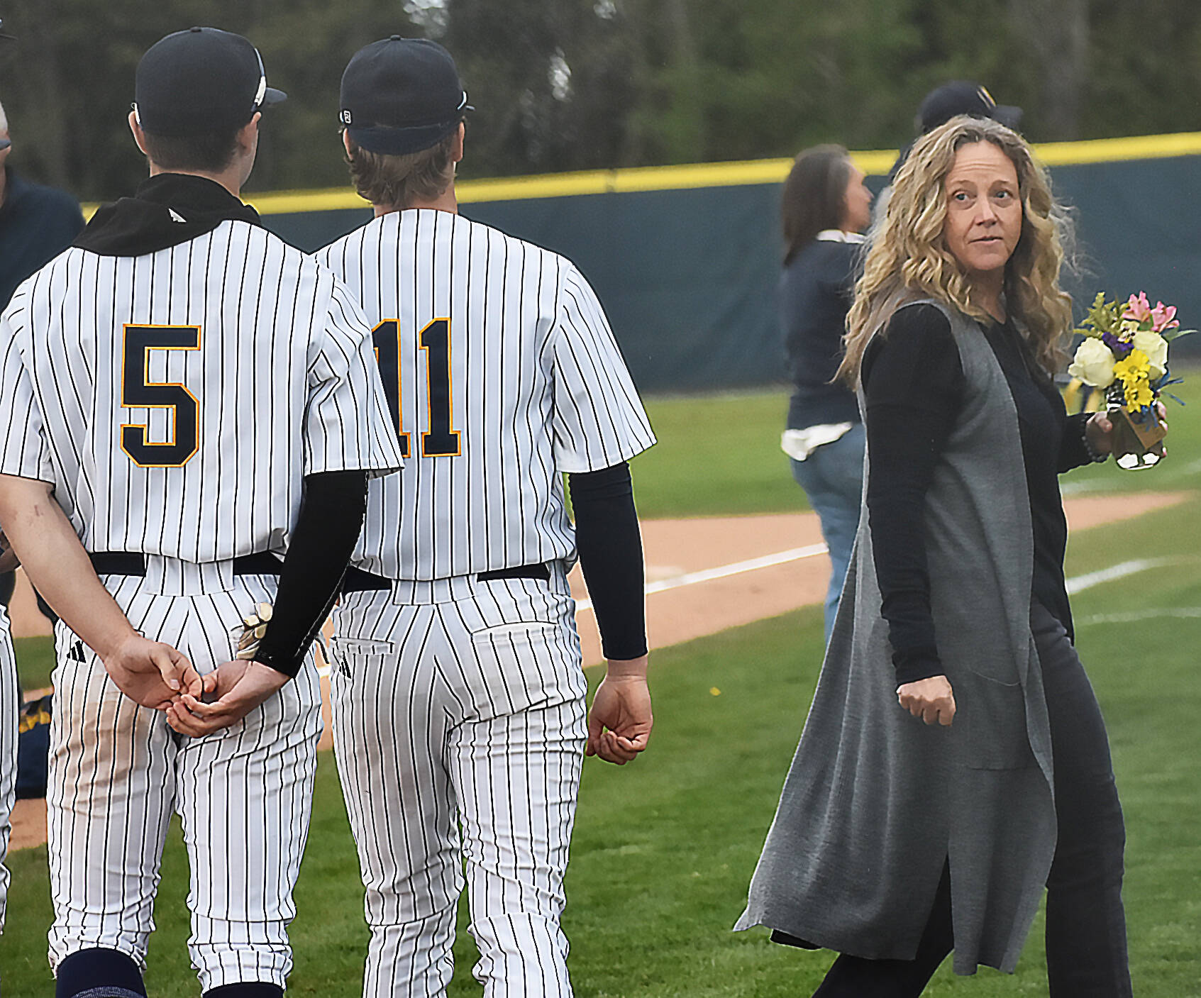 Nicholas Zeller-Singh/Kitsap News Group
Amanda Horn and the Biddle family were honored at the BHS senior day on May 1.